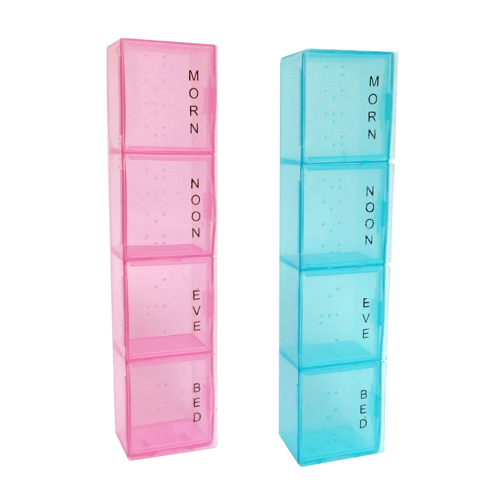 Weekly Pop Up Pill Box Storage Organizer 7 Day Medication Compartments Container