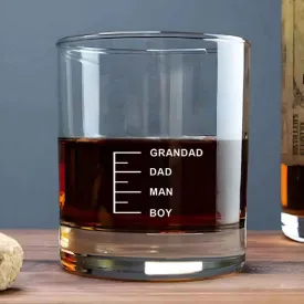 Whiskey Glass with Peg Measurement-Gifts for Dad