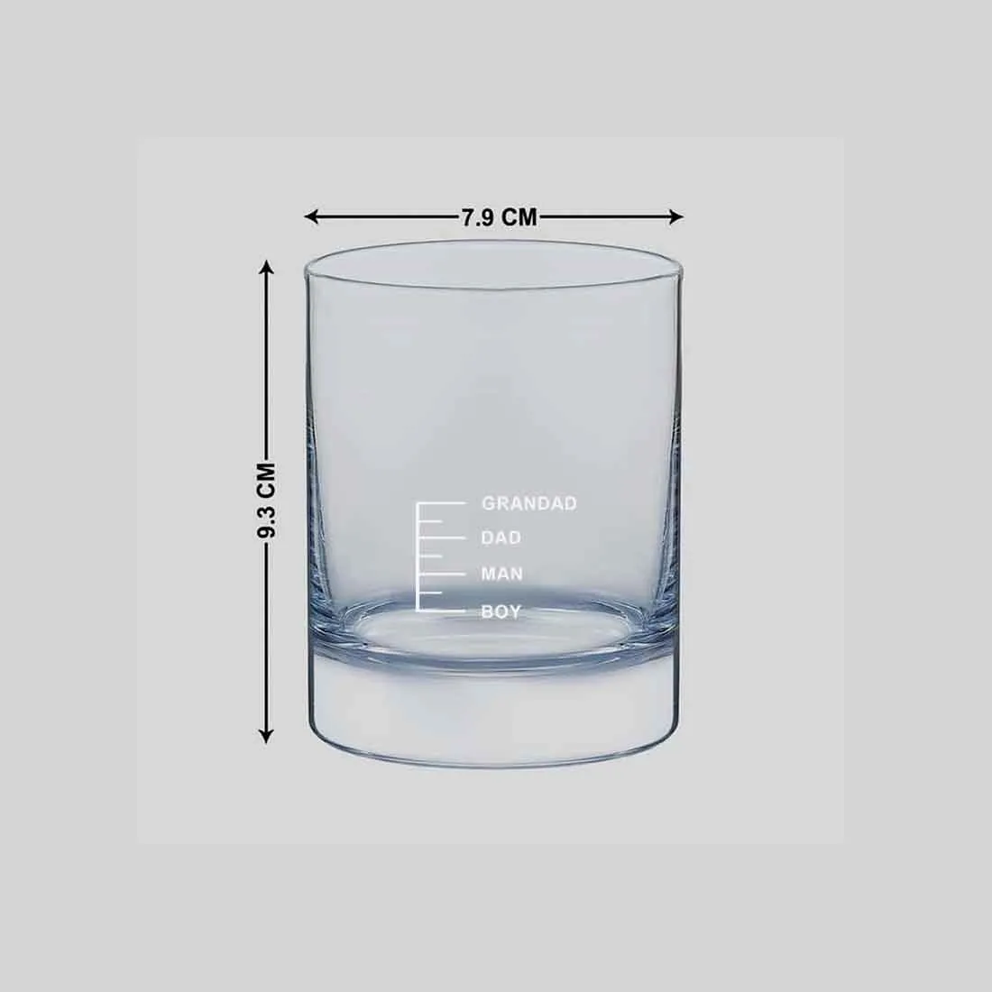 Whiskey Glass with Peg Measurement-Gifts for Dad