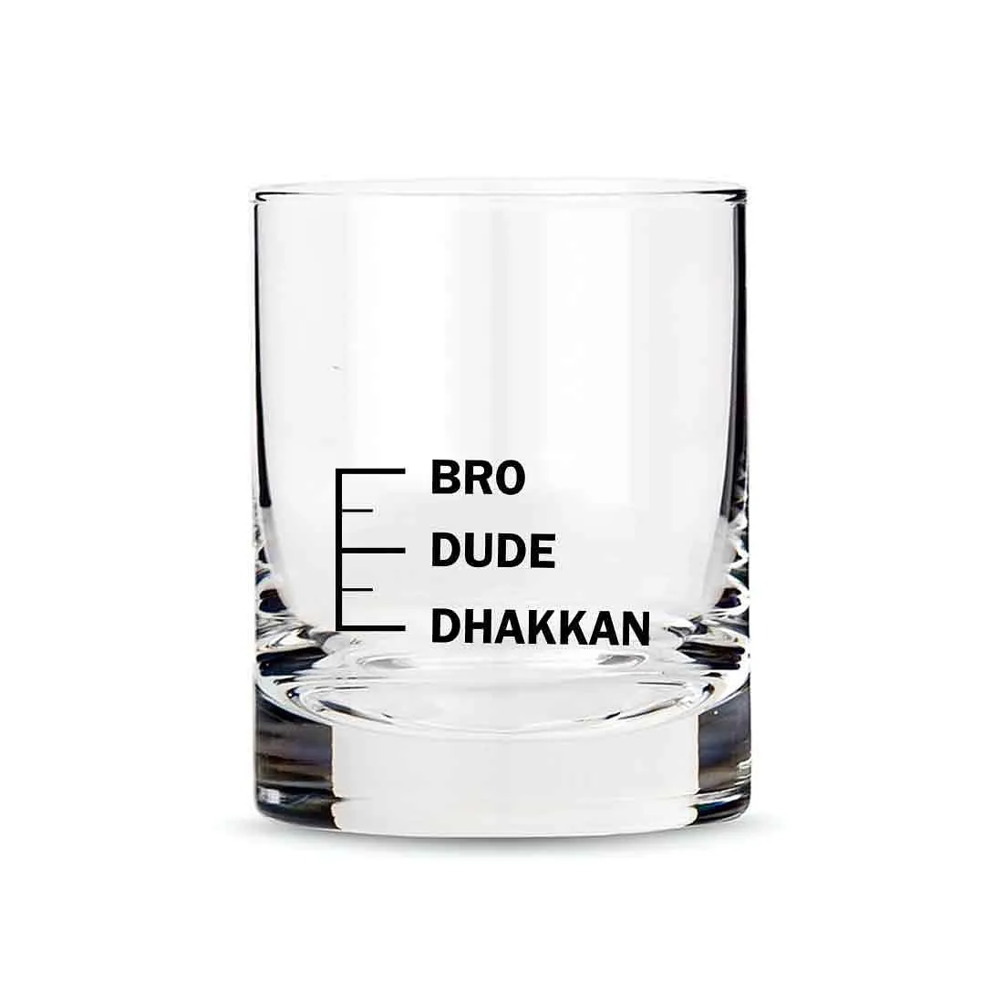 Whiskey Glasses Liquor Glass-  Anniversary Birthday Gift Funny Gifts for Husband Bf - DHAKKAN DUDE BRO