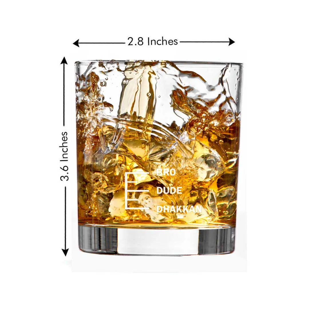 Whiskey Glasses Liquor Glass-  Anniversary Birthday Gift Funny Gifts for Husband Bf - DHAKKAN DUDE BRO