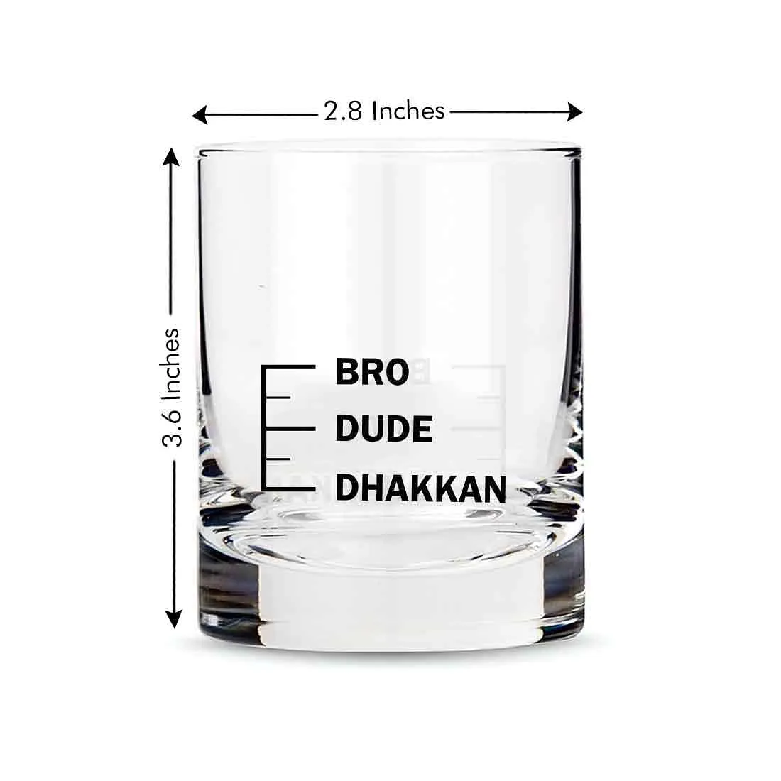 Whiskey Glasses Liquor Glass-  Anniversary Birthday Gift Funny Gifts for Husband Bf - DHAKKAN DUDE BRO