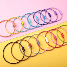 Wholesale creative color paint wire rope car key ring JDC-KC-QMou003