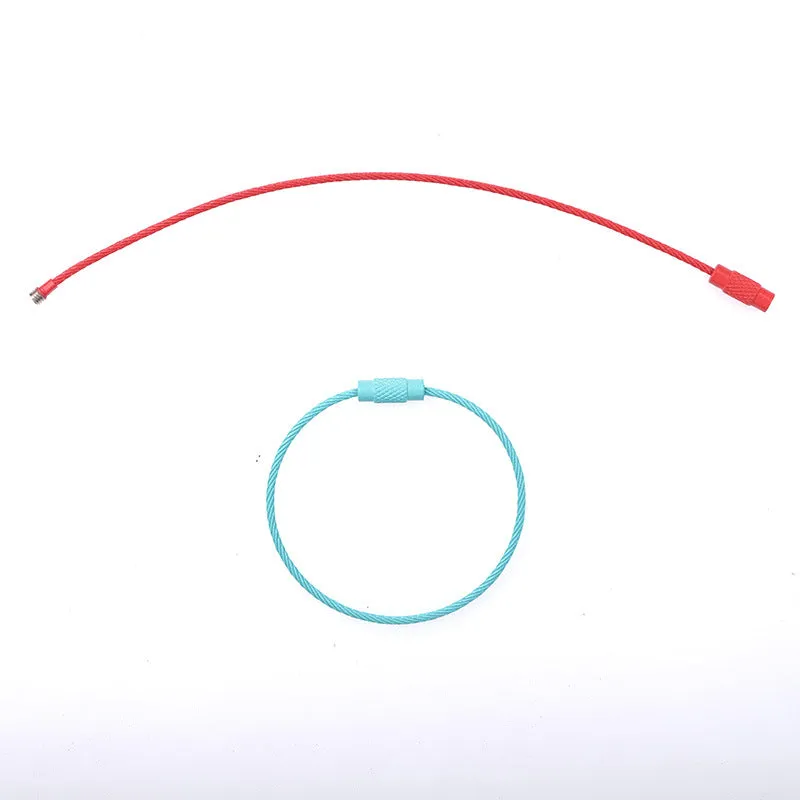 Wholesale creative color paint wire rope car key ring JDC-KC-QMou003