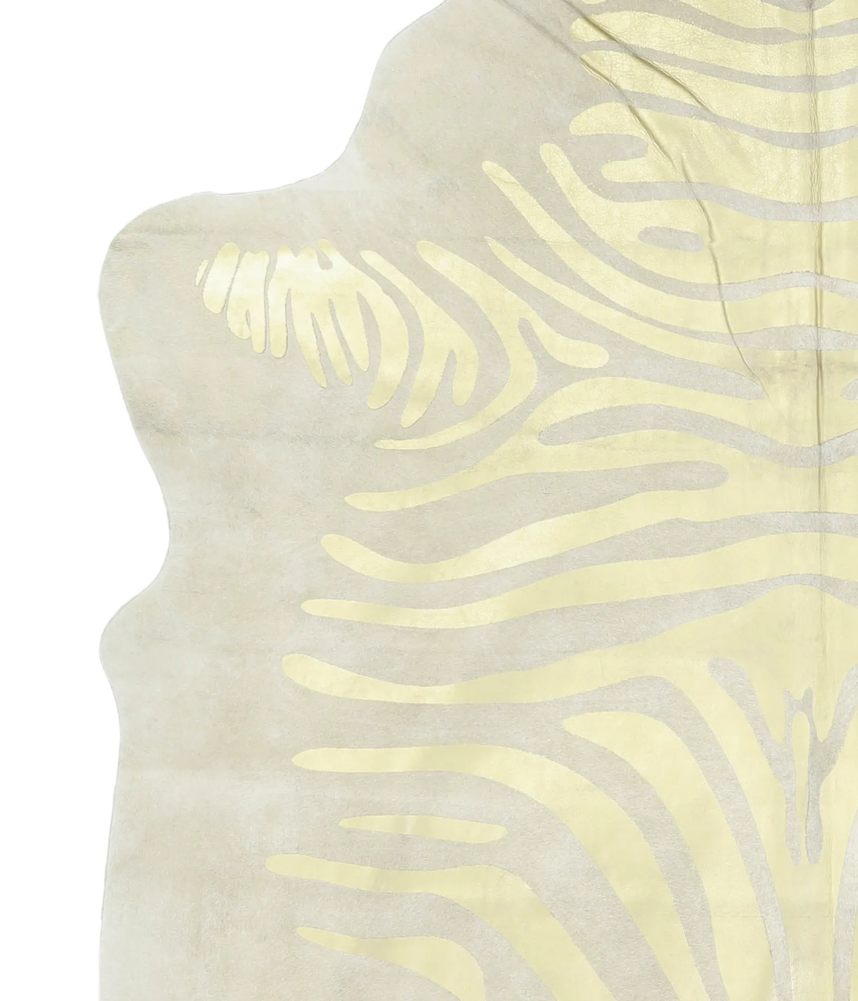 Zebra Metallic X-Large Brazilian Cowhide Rug 7'4"H x 6'4"W #A20373 by Hudson Hides