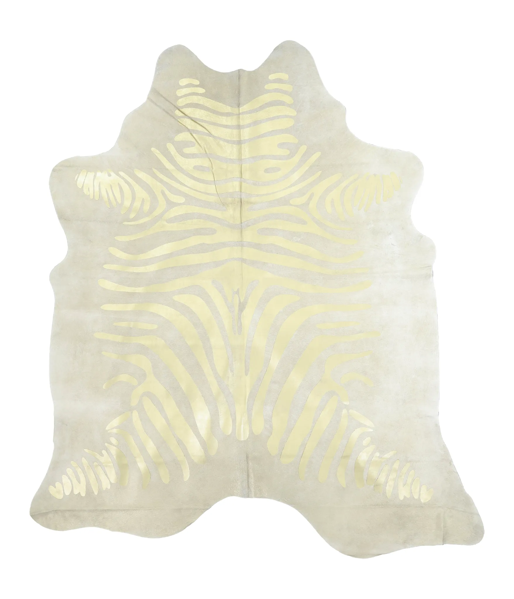 Zebra Metallic X-Large Brazilian Cowhide Rug 7'4"H x 6'4"W #A20373 by Hudson Hides